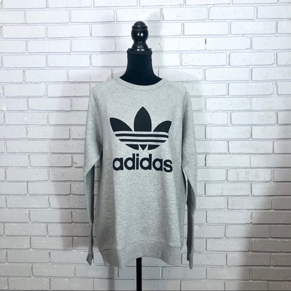 adidas Tops - Adidas Originals gray trefoil boyfriend sweatshirt
